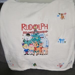 Rudolph Red-Nosed Reindeer Fleece Blanket 50x60